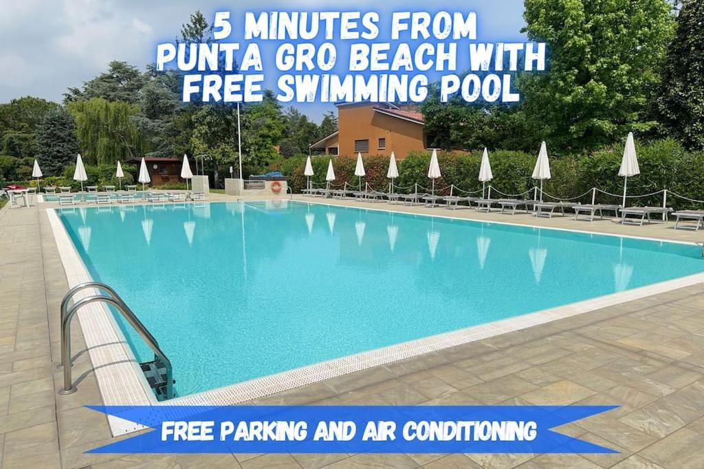 5' From Punta Gro Beach With Free Swimming Pool Sirmione Exterior photo